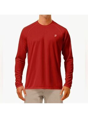 UPF 50+ Long Sleeve UV Sun Protection Shirt in Red XL - New With Tags